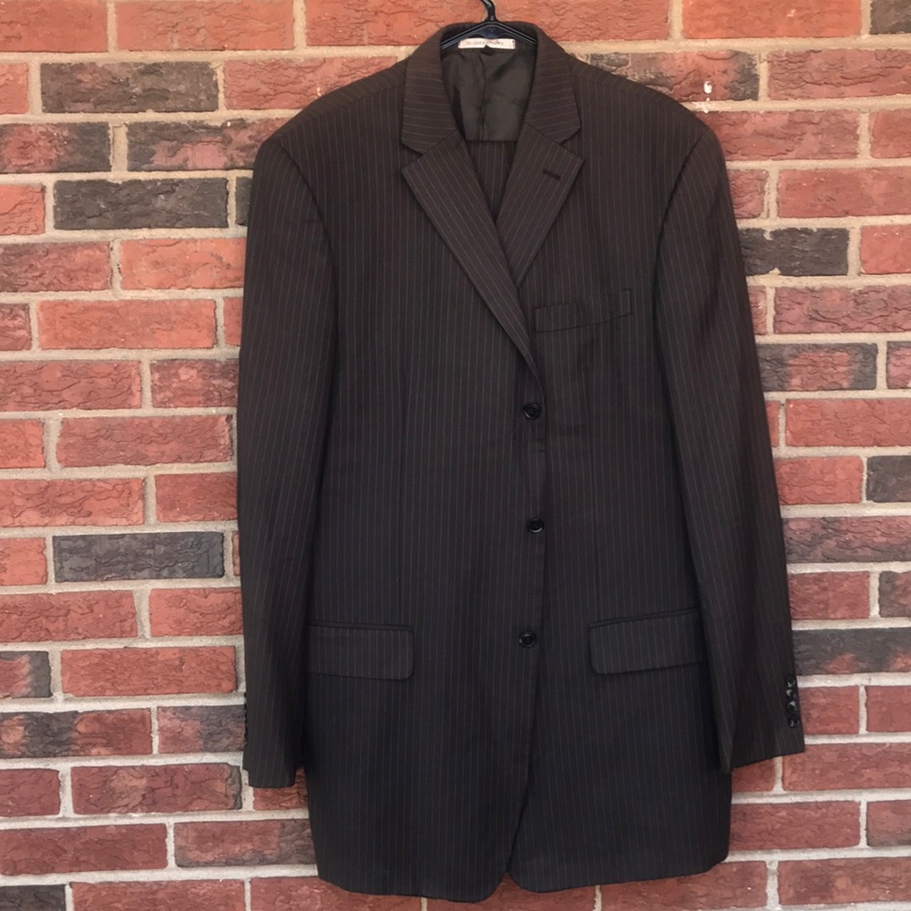 Brown suit/tan Pinstriped Suit (Blazer & Pants)